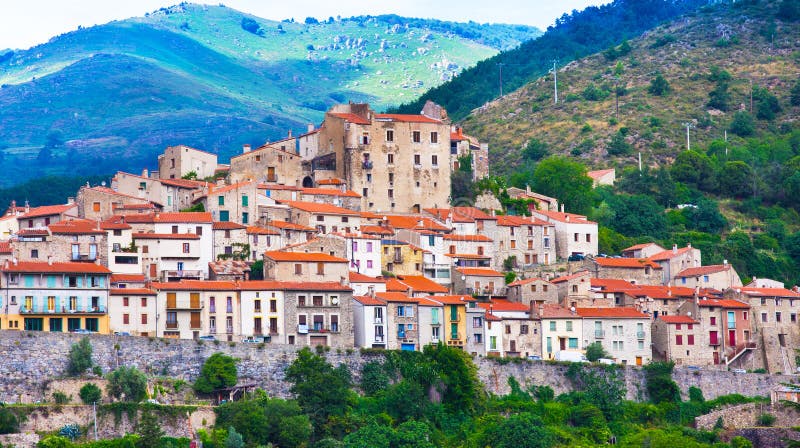 Mosset small and picturesque french village,member of Les Plus Beaux Villages de France The most beautiful villages of France.Mo