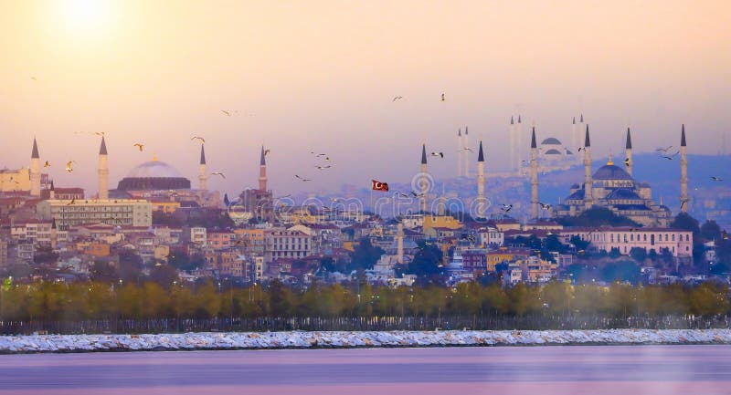 Blue Mosque and Hagia Sophia./istanbul stock photo Blue Mosque and Hagia Sophia./istanbul stock photo