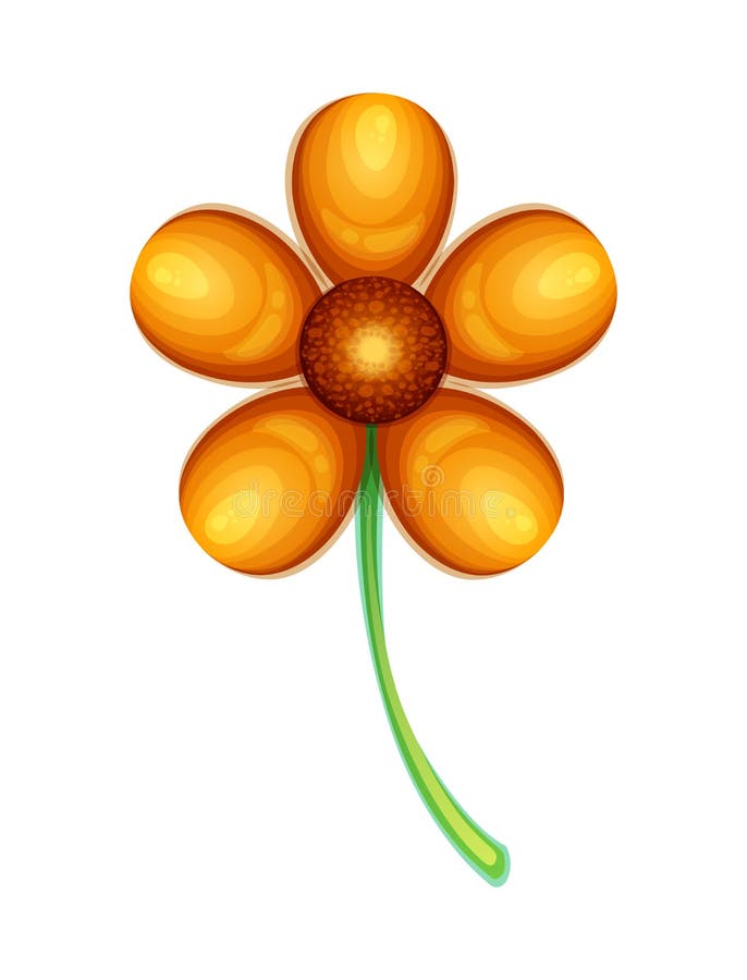 A pretty yellow daisy stock illustration. Illustration of stem - 184532957