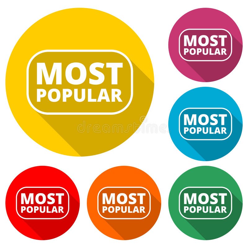 Most Popular Sign, Button, Icon Stock Vector - Illustration of award,  emblem: 91918330