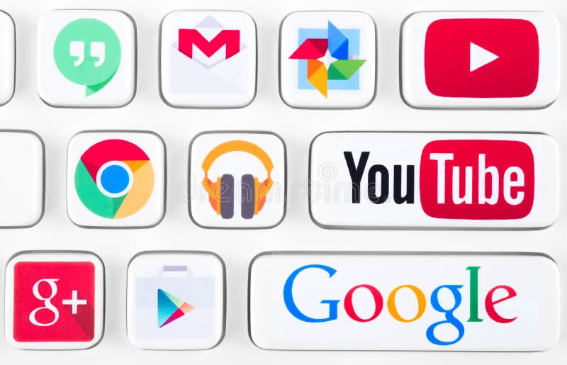 Most popular logotypes of Google applications
