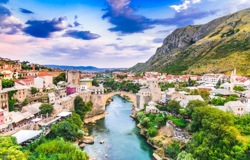 Mostar, Stari Most bridge in Bosnia and Herzegovina stock photography Mostar, Stari Most bridge in Bosnia and Herzegovina stock photography