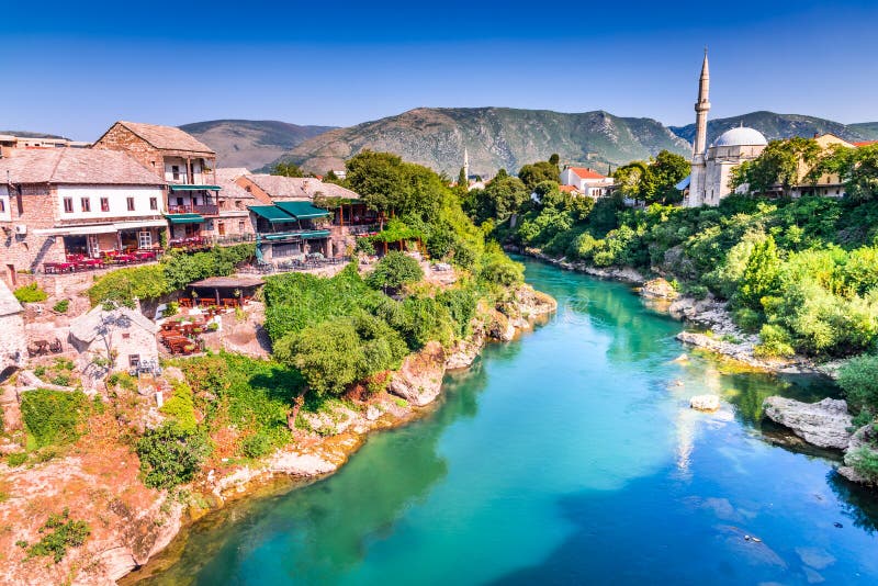 Mostar, Bósnia e Herzegovina imagens de stock royalty free Mostar, Bósnia e Herzegovina imagens de stock royalty free