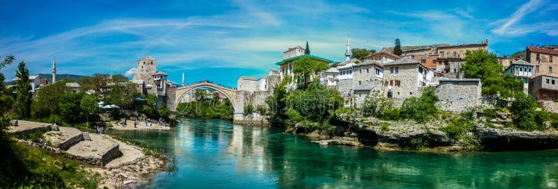mostar παλαιός γεφυρών στοκ εικόνα mostar παλαιός γεφυρών στοκ εικόνα