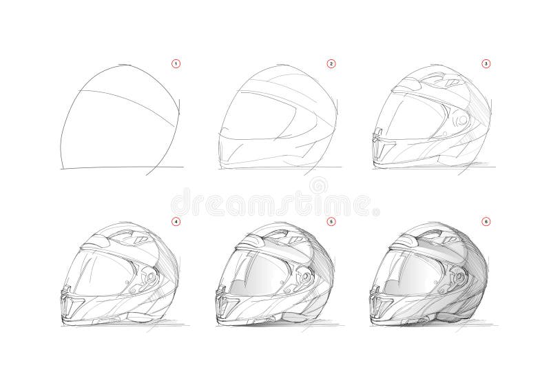 Esboço de desenho de moto de turismo