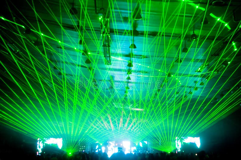 Mostra do laser no concerto imagens de stock Mostra do laser no concerto imagens de stock