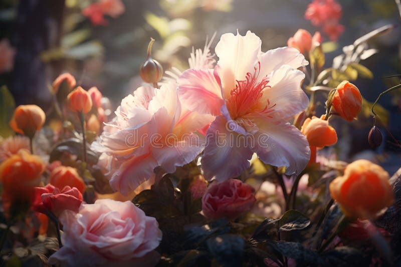 Apresente o conceito de um tema floral ilustração do vetor