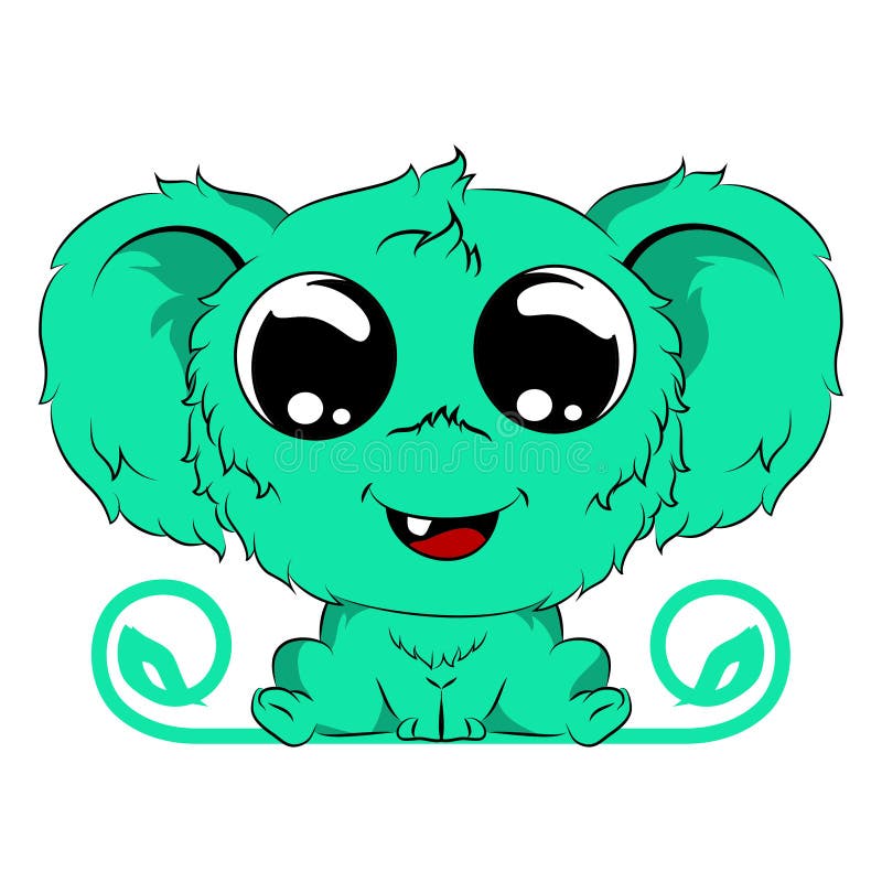 mostro simile a pelliccia di verde sveglio del bambino royalty illustrazione gratis mostro simile a pelliccia di verde sveglio del bambino royalty illustrazione gratis