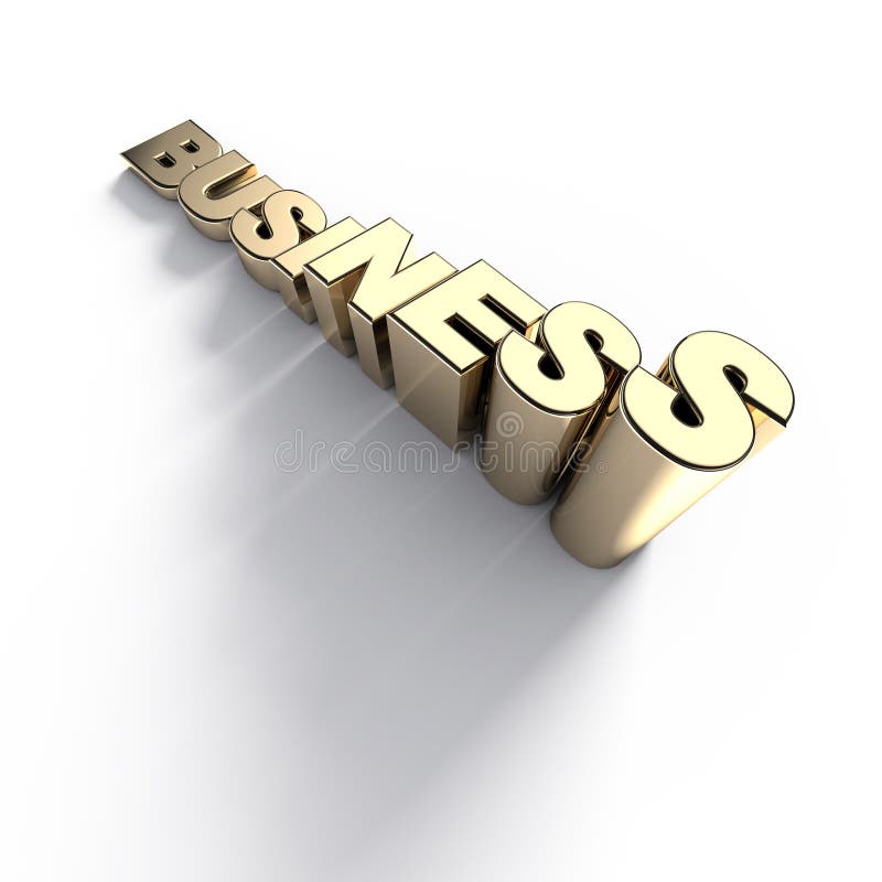 Mot d'or croissant d'affaires illustration stock Mot d'or croissant d'affaires illustration stock