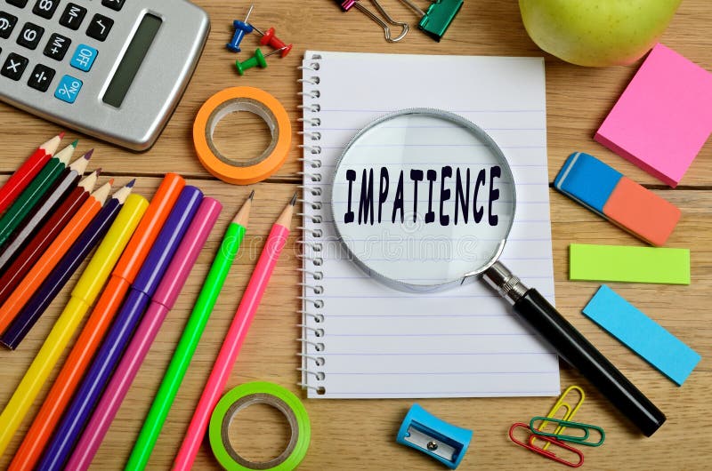 Mot d'impatience image stock Mot d'impatience image stock