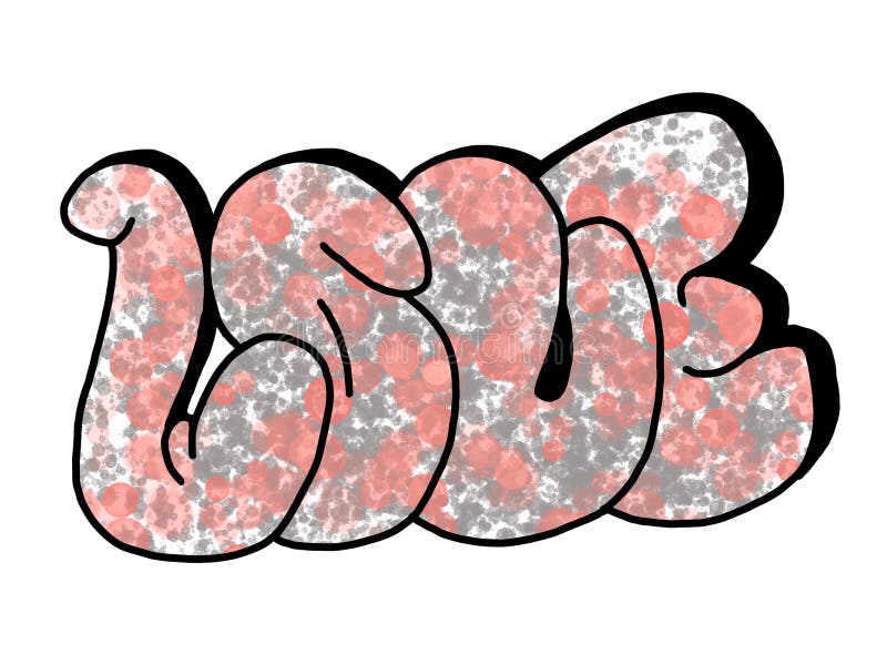 Mot illustré AMOUR de graffiti sur le fond blanc illustration libre de droits Mot illustré AMOUR de graffiti sur le fond blanc illustration libre de droits