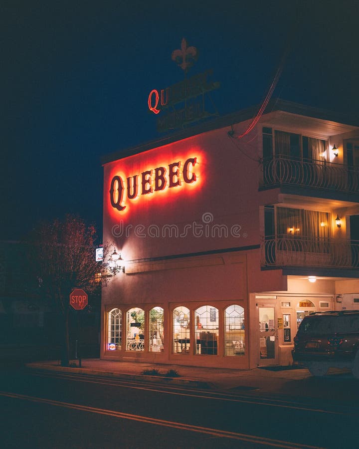 Quebec Motel at night, in Willdwood, New Jersey. Quebec Motel at night, in Willdwood, New Jersey