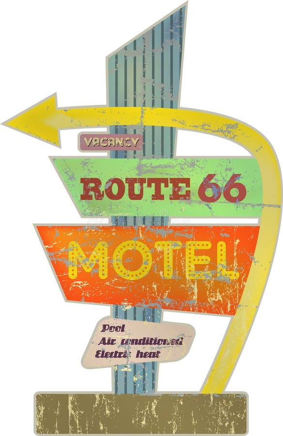 Motel retro ilustração do vetor Motel retro ilustração do vetor