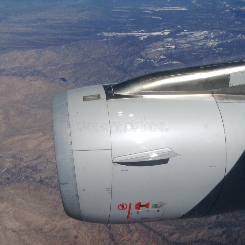 Moteur d'American Airlines Airbus 319 images libres de droits Moteur d'American Airlines Airbus 319 images libres de droits