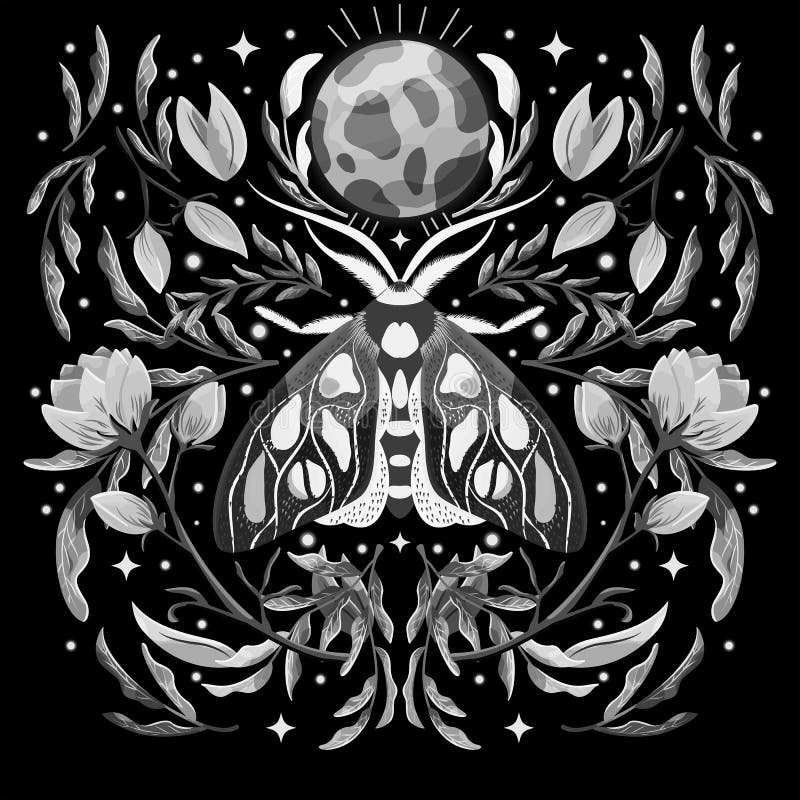 Black and White Floral Ethnic Mandala, on White Background Stock Vector ...
