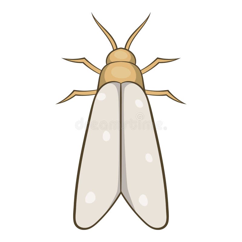 Moth icon, cartoon style stock vector. Illustration of fever - 79418822