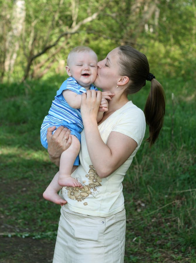 Mother with baby