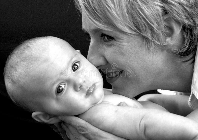 Mother and baby portrait royalty free stock images Mother and baby portrait royalty free stock images