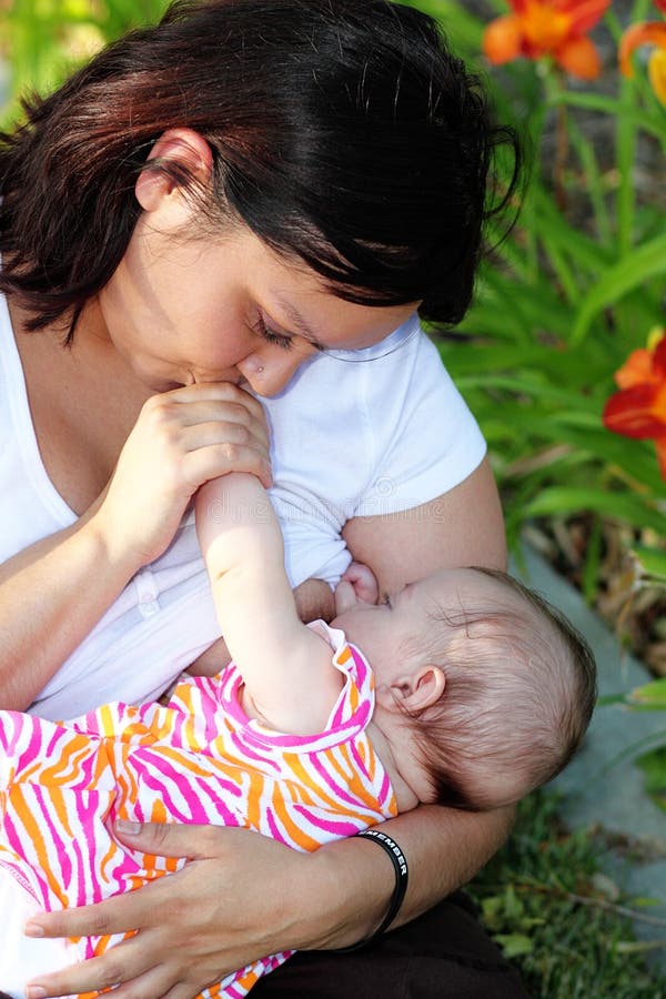 Mother Breast Feeding Baby royalty free stock image Mother Breast Feeding Baby royalty free stock image