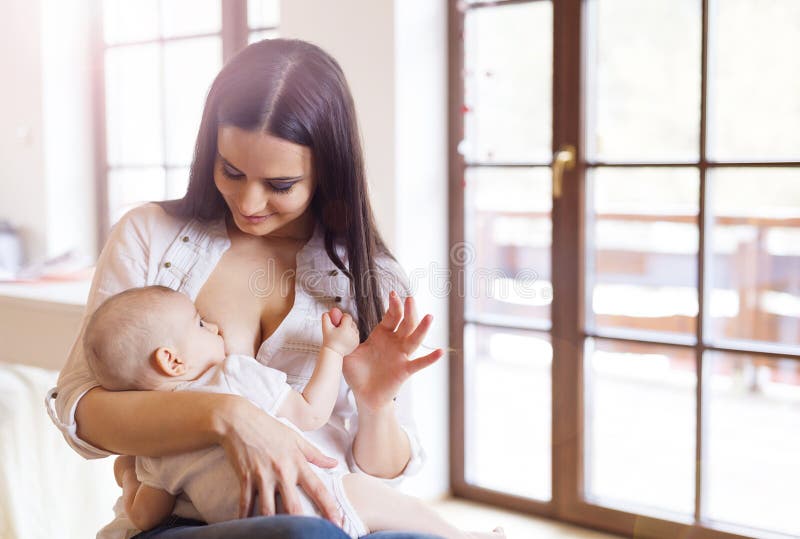 Mother breastfeeding her baby