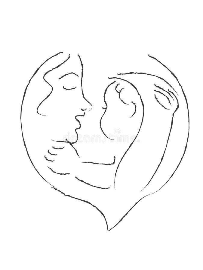 Mother and child vector illustration