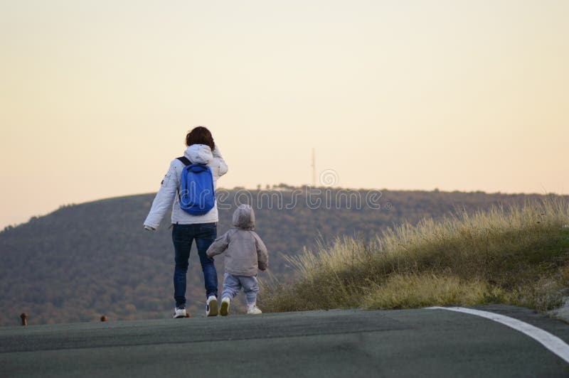 Mom walking