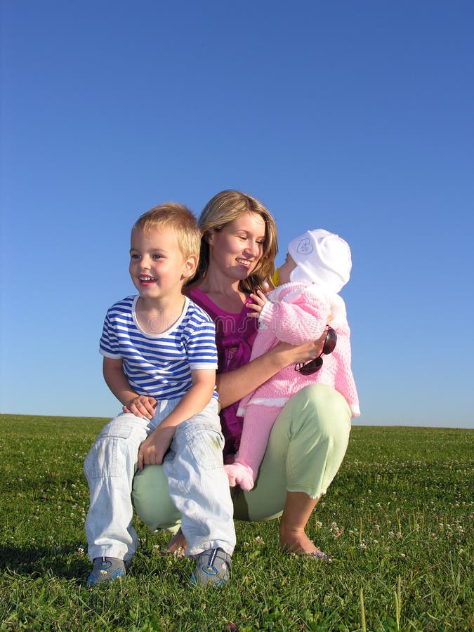 Mother with children