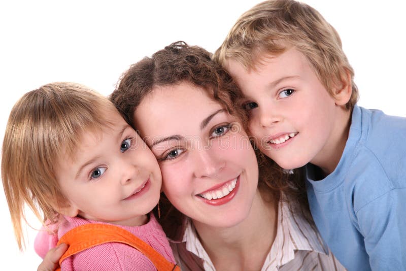 Mother and children stock photo. Image of childhood, cute - 4004106