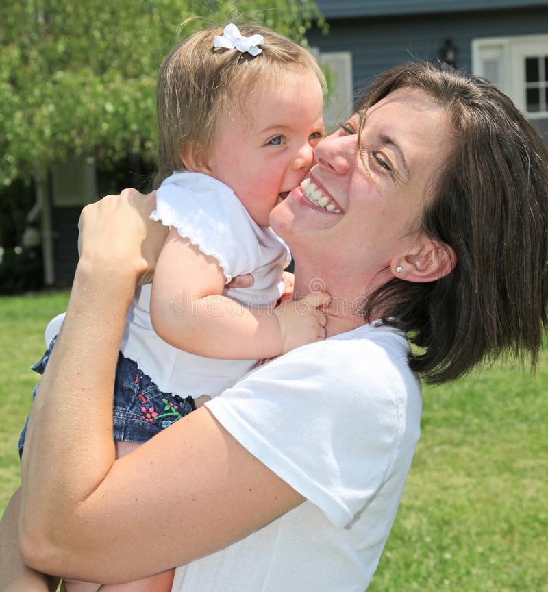 Mother and Child at Playground Swing Stock Photo - Image of beautiful