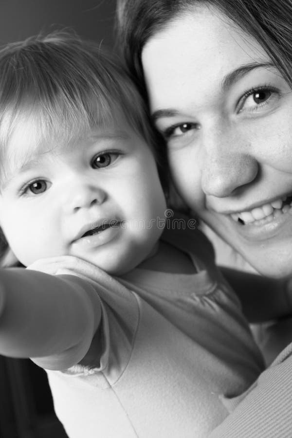 Mother and Daughter 2, black and white