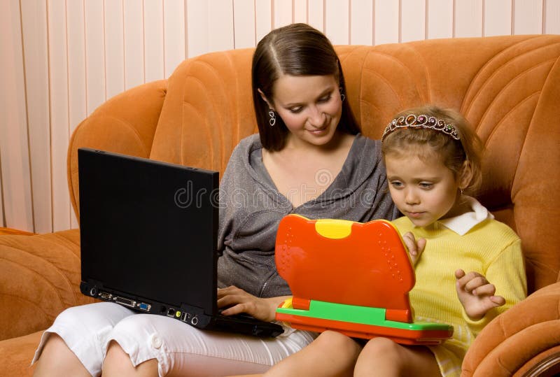 Mother and daughter stock photography