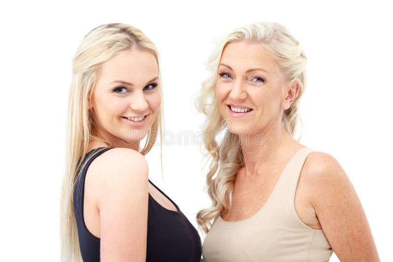 Portrait of Three Caucasian Senior Women in Underwear Smiling at Camera while  Posing Half Naked in Studio, Embracing Stock Photo - Image of beautiful,  light: 209391374