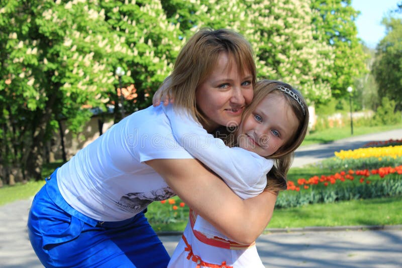 Mother And Daughter Embrace Stock Image Image Of Arms Girl 31067163 