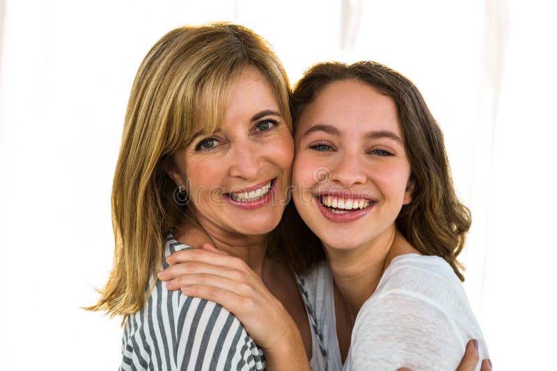 Daughter Hugging Her Mother on the Beach Stock Photo - Image of family ...