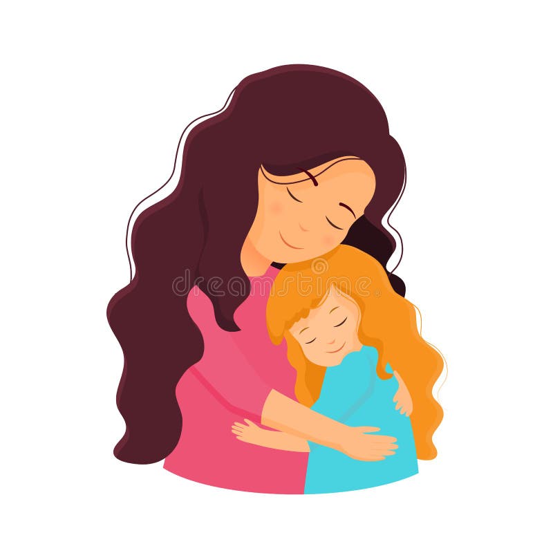Mothers Day Concept. Flat  and Daughter Stock Vector -  Illustration of cartoon, human: 177501522