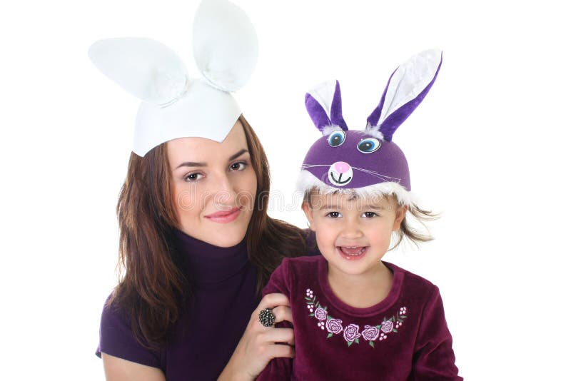 Mother and Daughter in Masquerade Mask Stock Photo Image of daughter