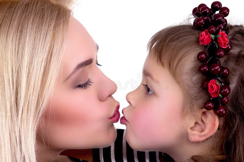 Beauty Picture Of Mother And Daughter In Studio High-Res Stock Photo - Getty Images