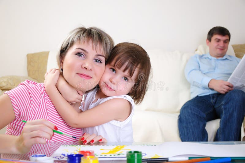 Mother and daughter together