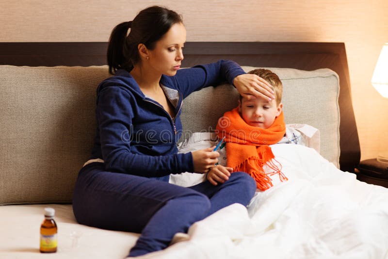 Mother And Her Sick Child Stock Photo Image Of Pain 40795490