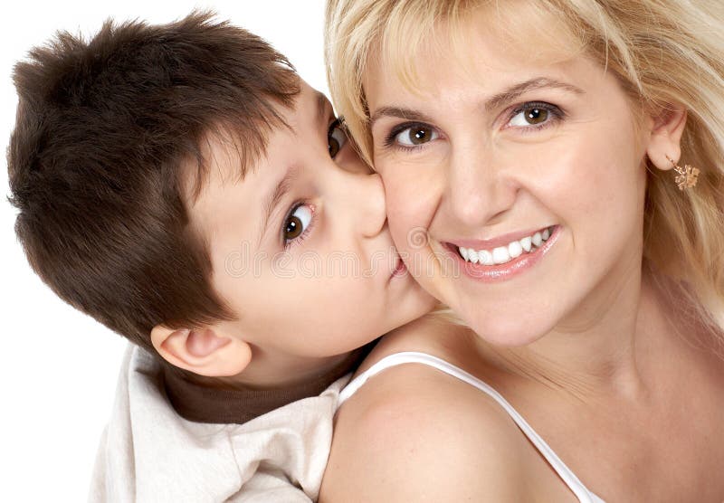 Mother and her son stock photo. Image of white, background - 4553138