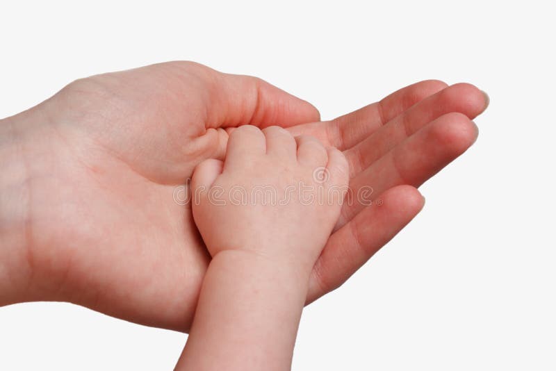 Mother holding her child s hand