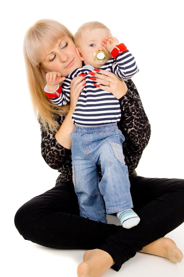 Mother Keep Beautiful Little Baby in Her Arms Stock Image Image of