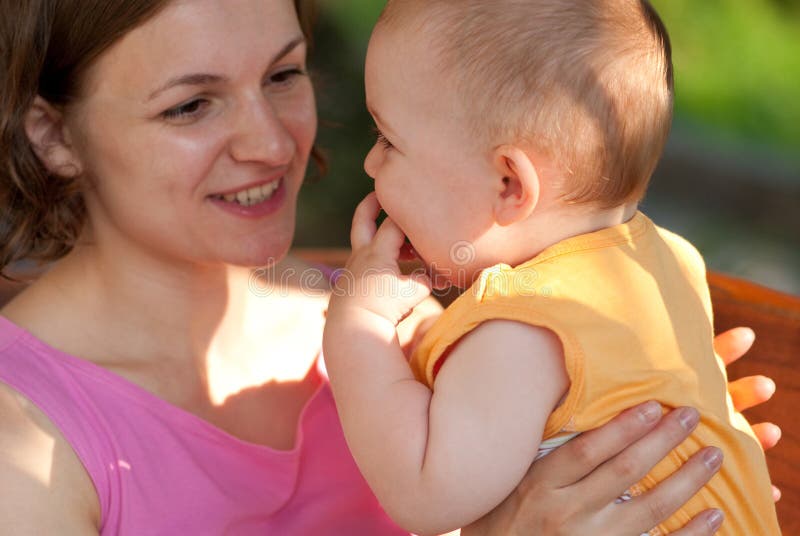 Mother loves her baby stock photo. Image of cute, caucasian 10277498