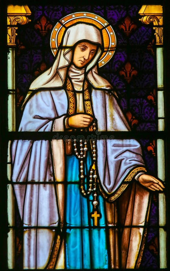 Mother Mary - Stained Glass Stock Image - Image of maria, stain: 80023159