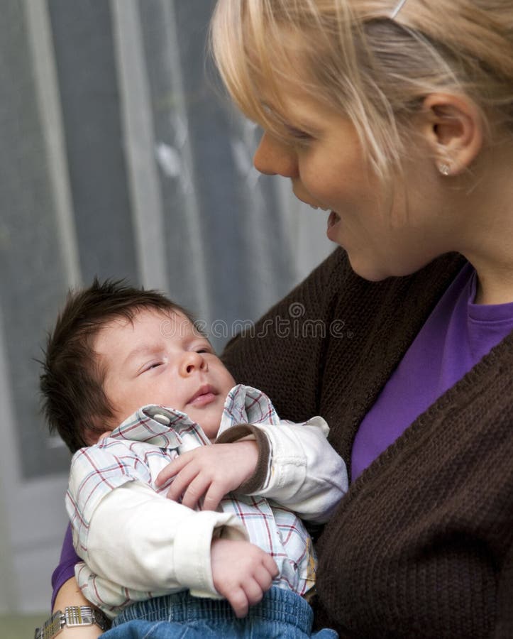 Mother and newborn baby royalty free stock photography Mother and newborn baby royalty free stock photography