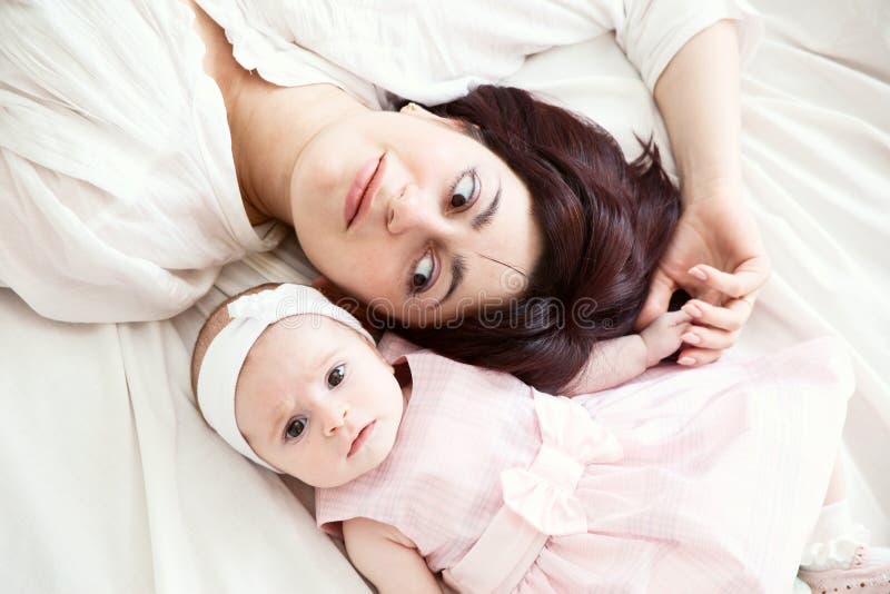 Mother with newborn daughter