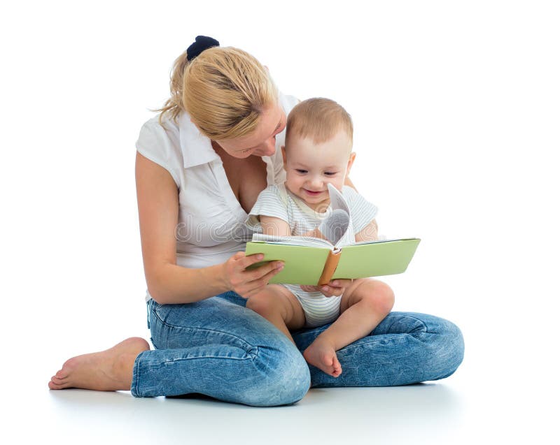 Mother Reading Book To Baby Boy Stock Image Image of positive, book 30741855