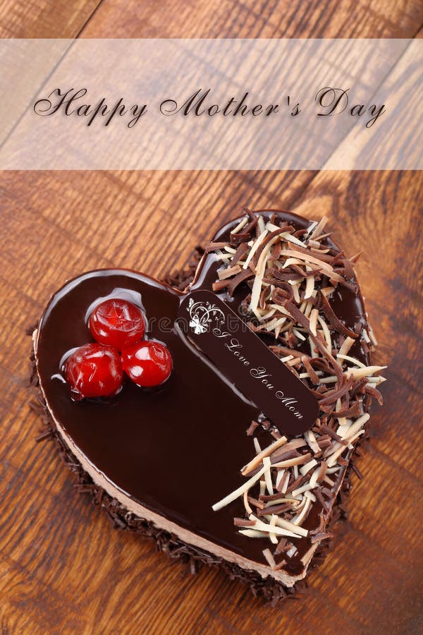 Chocolate Heart Cake stock image. Image of celebrate ...