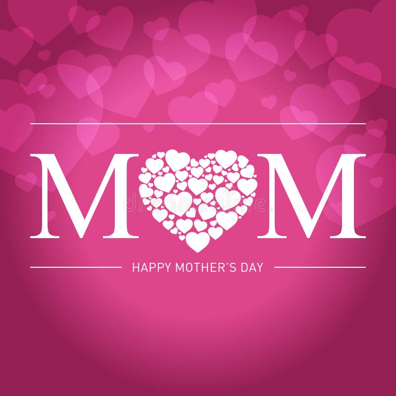 happy mothers day greeting card vector illustration