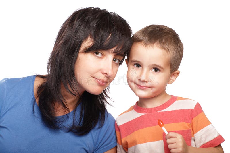 Mother in son stock image. Image of love, portrait, close 16635207